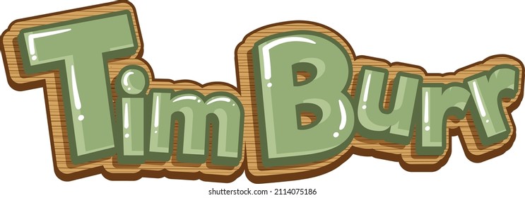 Timburr logo text design illustration