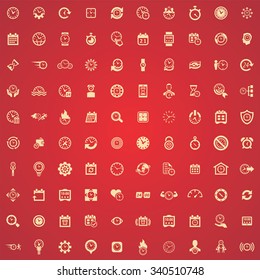time 100 icons universal set for web and mobile
