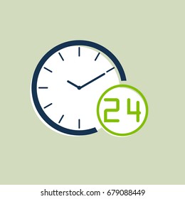 time 24 hour all day and night icon vector