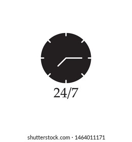 time, 24/7 icon. Simple glyph, flat vector of Hotel Service icons for UI and UX, website or mobile application
