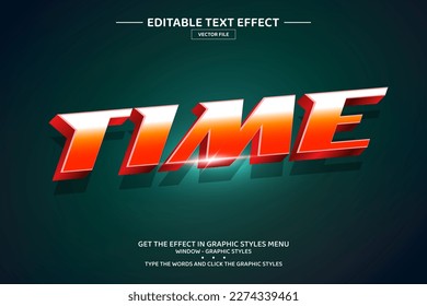 Time 3D editable text effect template