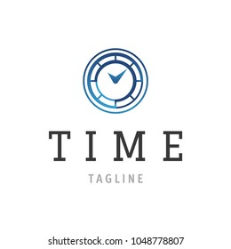 Time abstract logo design. Time concept or clock business icon. Creative logotype template symbol, vector illustration.