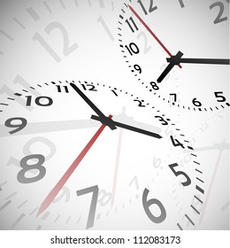 Time abstract theme on gray background