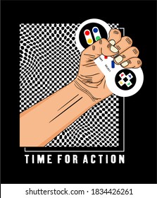 time for action design for print t shirt and more
