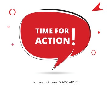 Time for action speech bubble text. Hi There on bright color for Sticker, Banner and Poster. vector illustration.