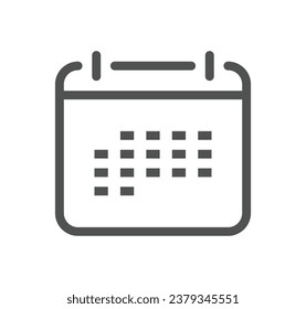 Time and address related icon outline and linear vector.