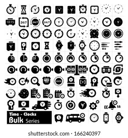 Time Adn Clocks Icons - Bulk Series