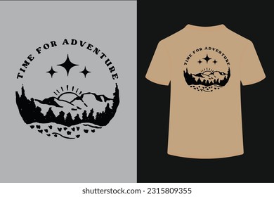 Time for adventure, vector T-Shirt Design