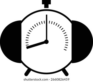 Tiempo y reloj de alarma icono de Ilustración vectorial de alta calidad Eps 10.