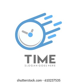 Time and alarm clock logo full vector 