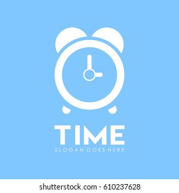 Time and alarm clock logo full vector 