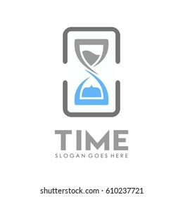 Time and alarm clock logo full vector 