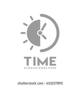Time and alarm clock logo full vector 