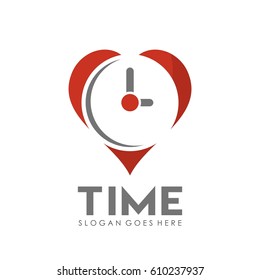 Time and alarm clock logo full vector 