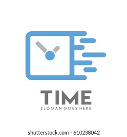 Time and alarm clock logo full vector 