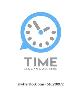 Time and alarm clock logo full vector 