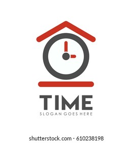 Time and alarm clock logo full vector 