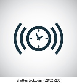 time alarm icon, on white background
