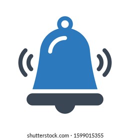 time alarm vector glyph color icon 
