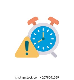 Time Alert vector Flat Icon Design illustration. Web And Mobile Application Symbol on White background EPS 10 File