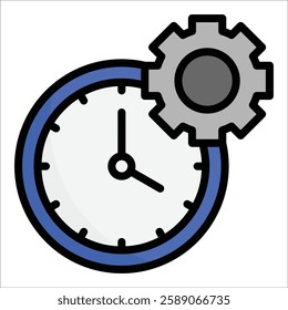 Time Allocation Icon Element For Design