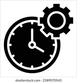 Time Allocation Icon Element For Design