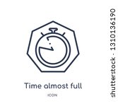 time almost full icon from ultimate glyphicons outline collection. Thin line time almost full icon isolated on white background.