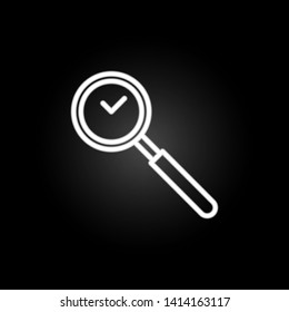 time analysis neon icon. Elements of time set. Simple icon for websites, web design, mobile app, info graphics