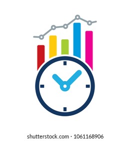 Time Analytic Logo Icon Design