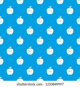 Time apple pattern vector seamless blue repeat for any use