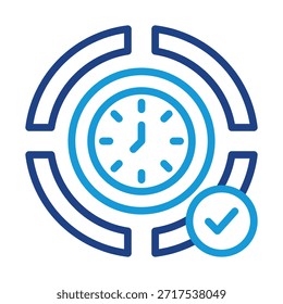 Elemento de icono de Aprobación de tiempo para diseño