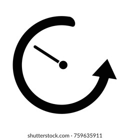time with arrow around