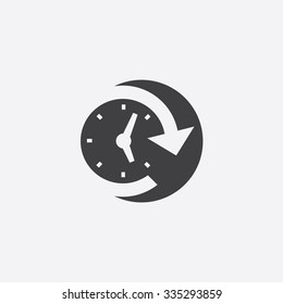 time arrow cut identity template icon design element