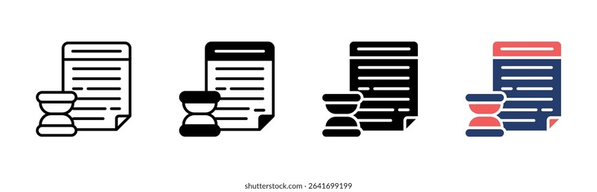 Time Audit icon sheet multiple style collection