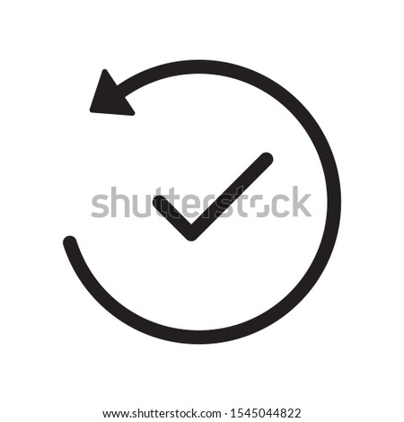 Time back vector icon concept and web design