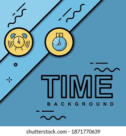 Time background design idea. Easy to edit with vector file. Can use for all your creative content. Especially about time.