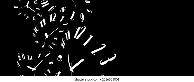 Time background with melting wall clocks.