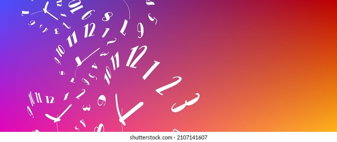 Time background with melting wall clocks.