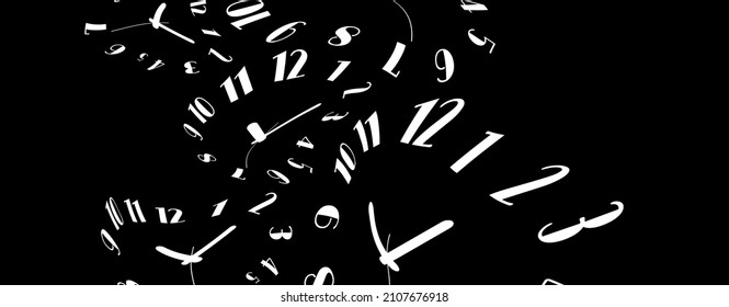 Time background with melting wall clocks.