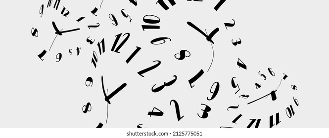 Time background with melting wall clocks.