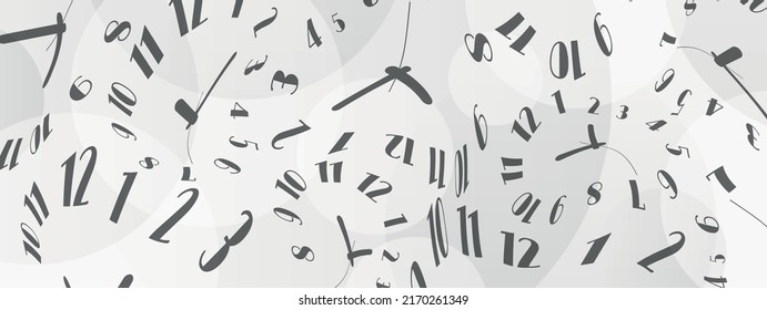 Time background with melting wall clocks.