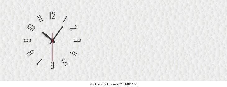 Time background with round wall clocks.