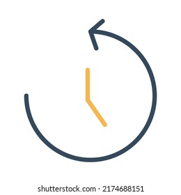 Time Backup Vector icon which is suitable for commercial work and easily modify or edit it

