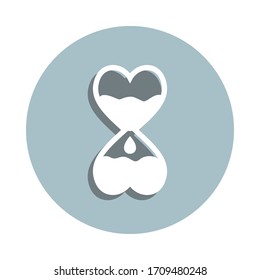 Icono de identificador de tiempo. Glifo simple, vector plano de iconos de donación de sangre para ui y ux, sitio web o aplicación móvil