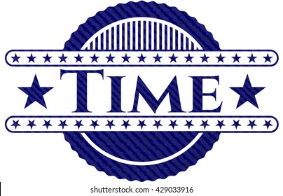 Tarjeta de tiempo con textura jean