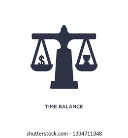 time balance icon. Simple element illustration from human resources concept. time balance editable symbol design on white background. Can be use for web and mobile.