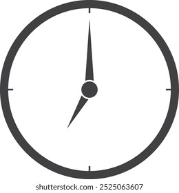 Time black icon. Linear deadline time icon