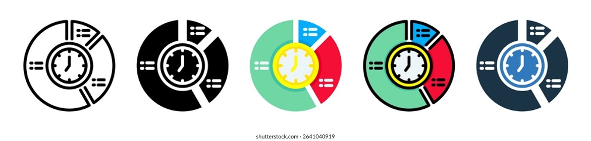 Time Block Icon Multiple Style Vector Illustration