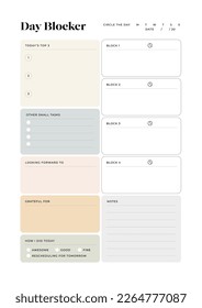 Time Blocking Planner, Time Boxing, Time Management, Printable Planner, Day Blocker Planner