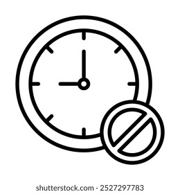 Time Blocks icon line vector illustration